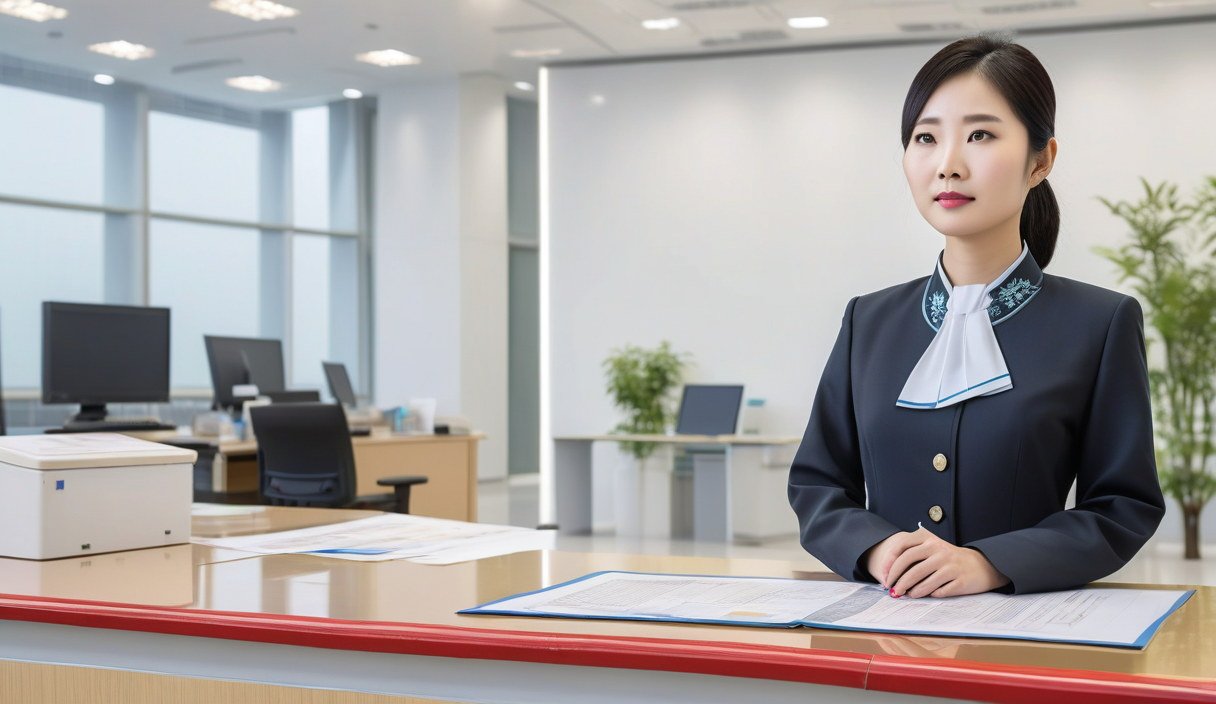 政府服务大厅工作人员整理公开政策资料,对应文章中政府项目场景下资料准备需侧重已公开正式文件的说明