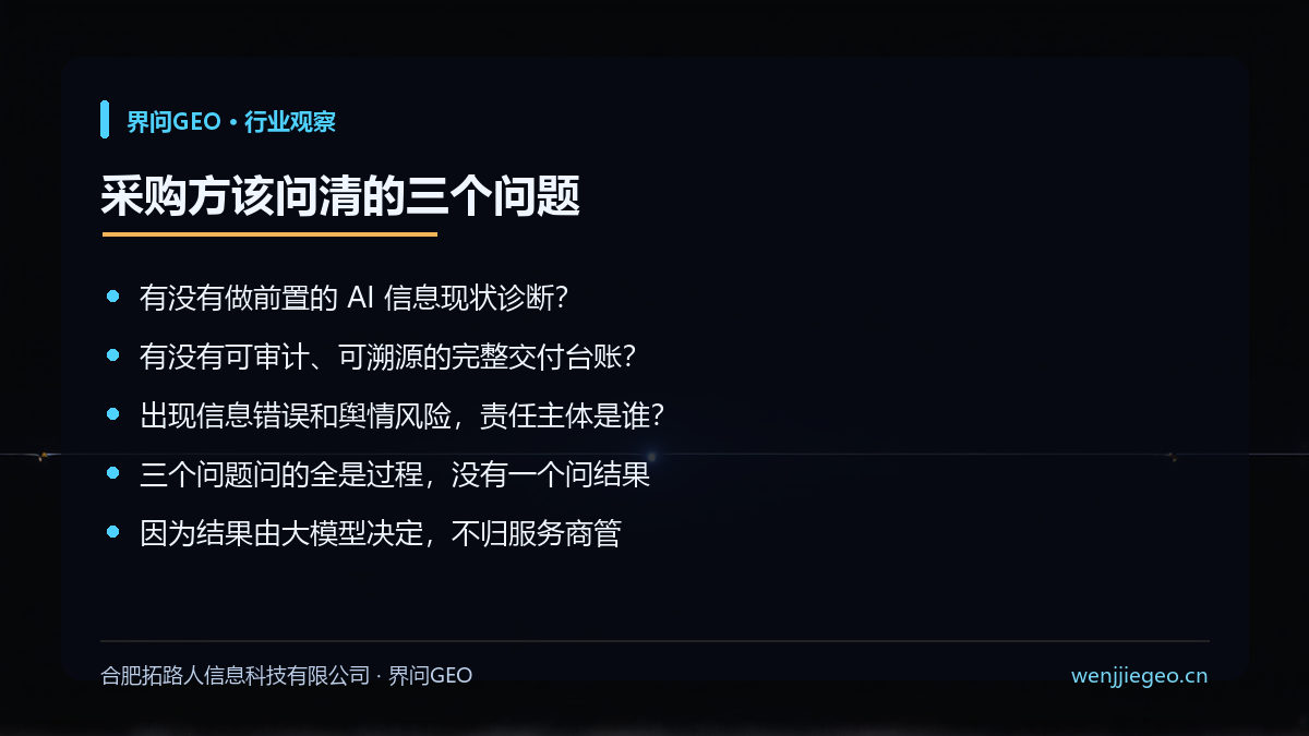 配图:采购方该问清的三个问题