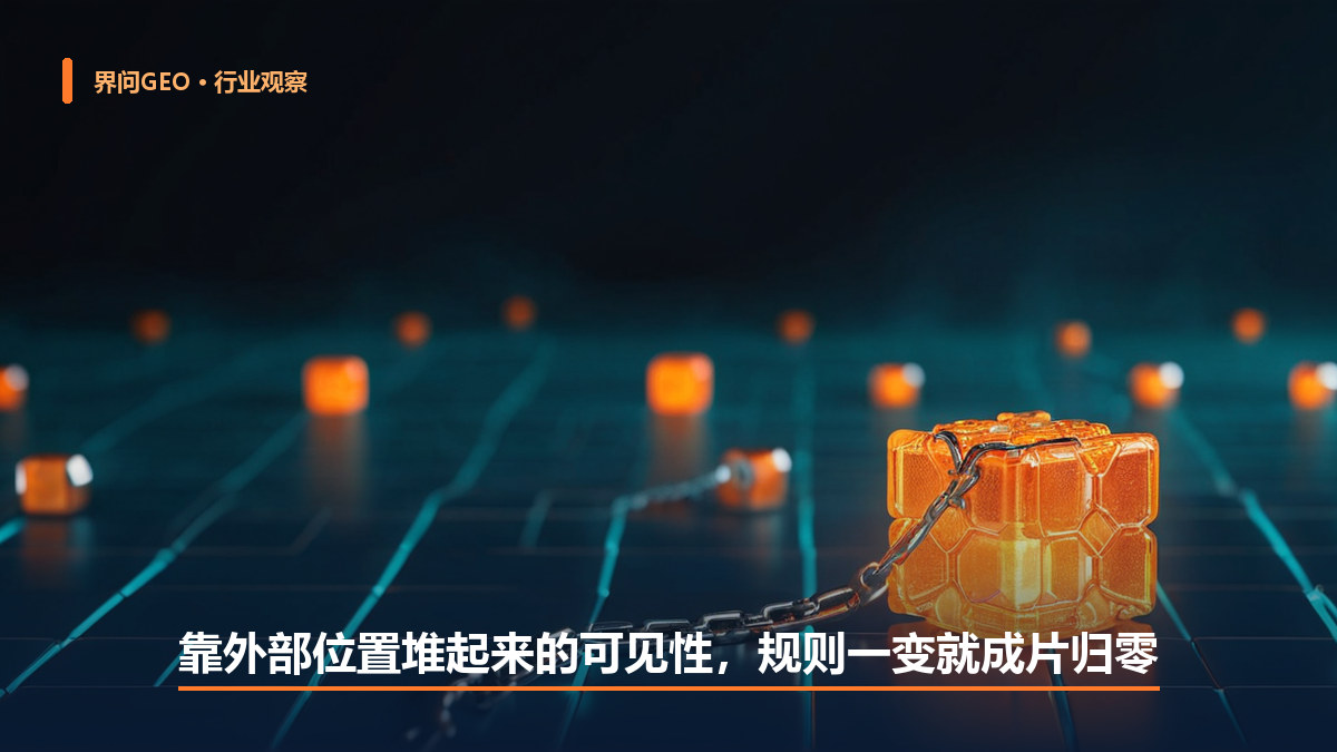 靠外部位置堆起来的可见性,规则一变就成片归零